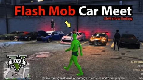 Flash Mob Car Meet  in GTA 5 Online