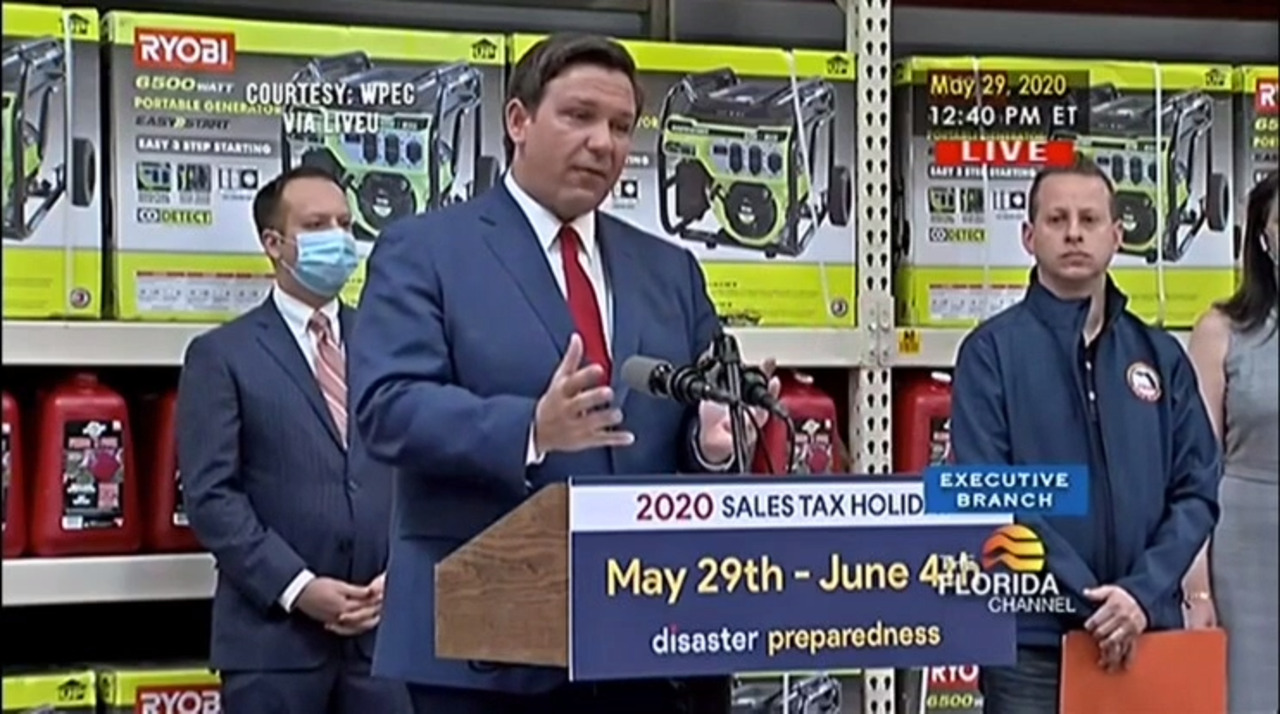 Gov. DeSantis on hurricane preparedness taxfree holiday Miami Herald