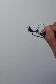 Drawing Graffiti Snowman character