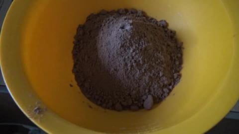 Husky makes biscuits and help bake chocolate cake
