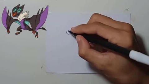 Drawing Pokemon NOIVERN #shorts
