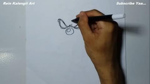Drawing Evil Teddy Bear Character Graffiti