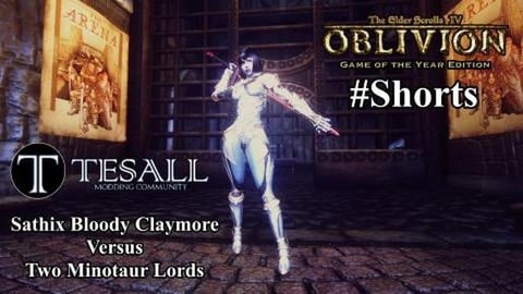 Sathix Bloody Claymore Versus Minotaur Lords - TES IV: Ob...