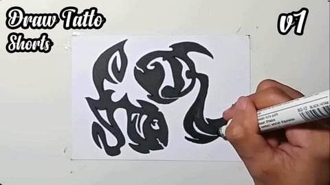 Draw tatto v1 #shorts