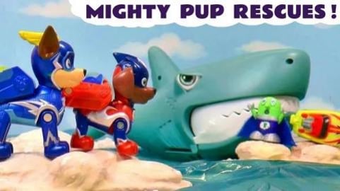 Paw Patrol Mighty Pups Charged Up Hide and Seek Rescue wi...