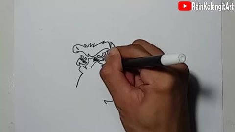 Drawing Grafity gorilla character using helmet