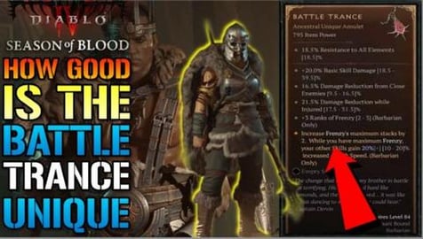 Diablo 4: "Battle Trance" Unique Amulet! How Good Is This...