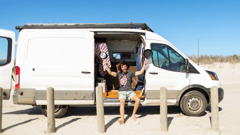 Hanging Pots, Pans, and Dishes in the Van Build