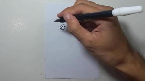 Drawing cute grim reaper graffiti holding scythe