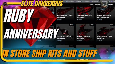 Elite Dangerous Ruby Ship Kits for 40th Anniversary