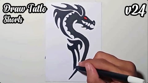 Draw tatto v24 #shorts