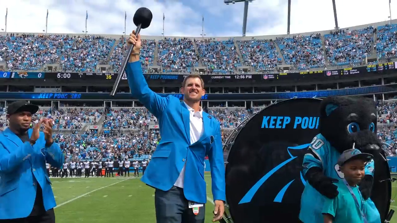 Panthers Hall of Honor inductee Jordan Gross hits the Keep Pounding
