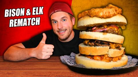 Battling The BISON & ELK Burger Challenge I Once FAILED