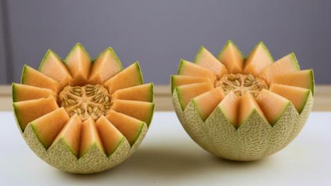 Vandyke Cantaloupe Melon Garnish