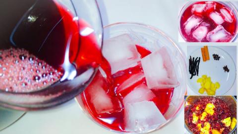 Red hibiscus tea recipe, immune booster.