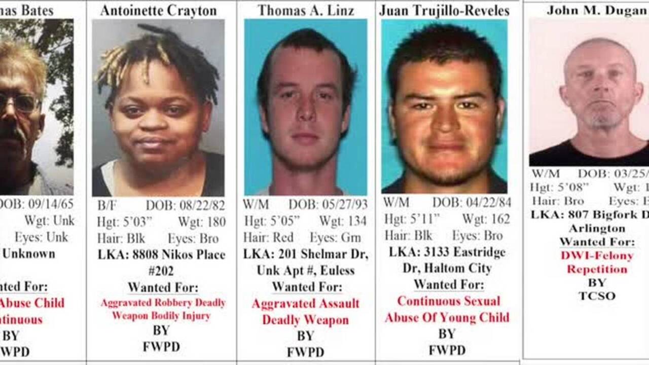 Tarrant County's 10 Most Wanted Criminals, April 19 News Tribune