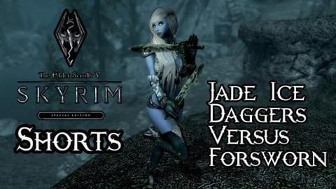 Jade Ice Daggers Versus Forsworn - TES V: Skyrim SE #shor...