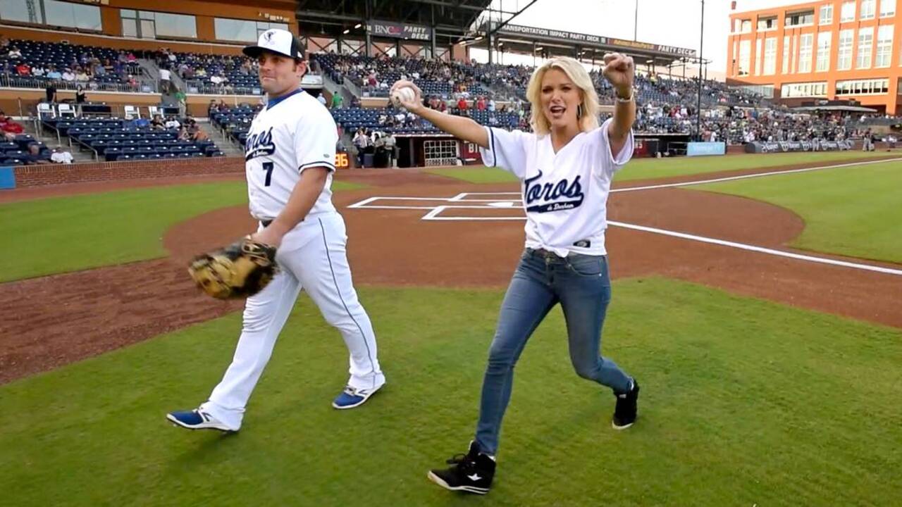 Megyn Kelly throws first pitch at Durham Bulls game, promotes new NBC show Raleigh News and Observer