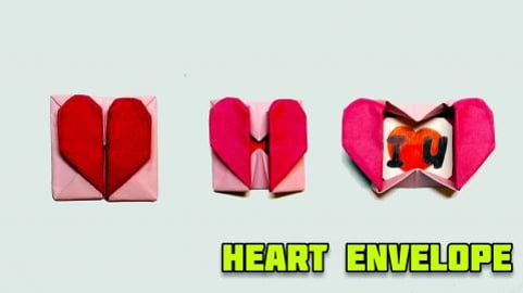 HEART ENVELOPE | Origami tutorial ❤️❤️❤️