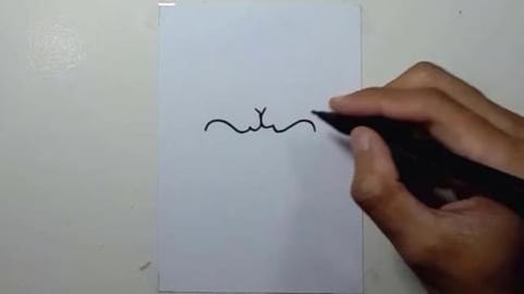 drawing of devil head mascot graffiti shorts