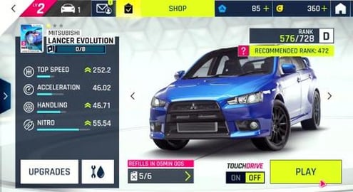 Asphalt 9: 25/8 Legendary Start level 4