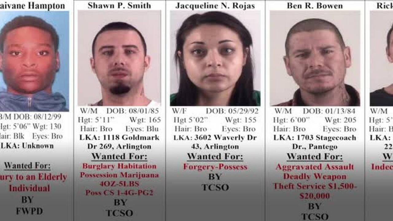 Crime Stoppers Tarrant County's 10 Most Wanted Criminals, January 31