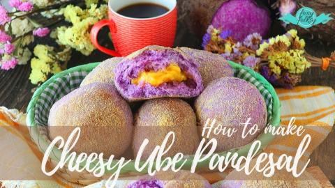 How to make UBE PANDESAL with CHEESE