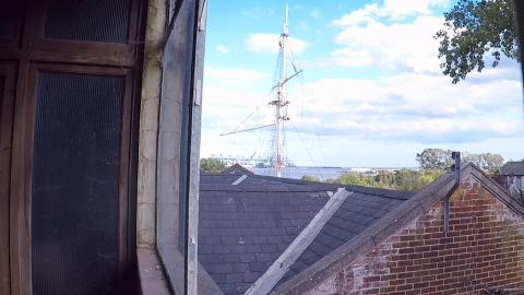 Sneaking into abandoned war base...