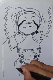 Drawing choji and dad shorts