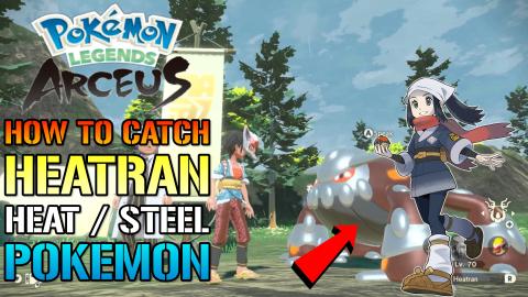 Pokemon Legends Arceus: How To Catch HEATRAN! The EASY Wa...