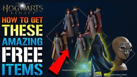 Hogwarts Legacy: AMAZING FREE ITEMS! Beaked Skull Mask, R...