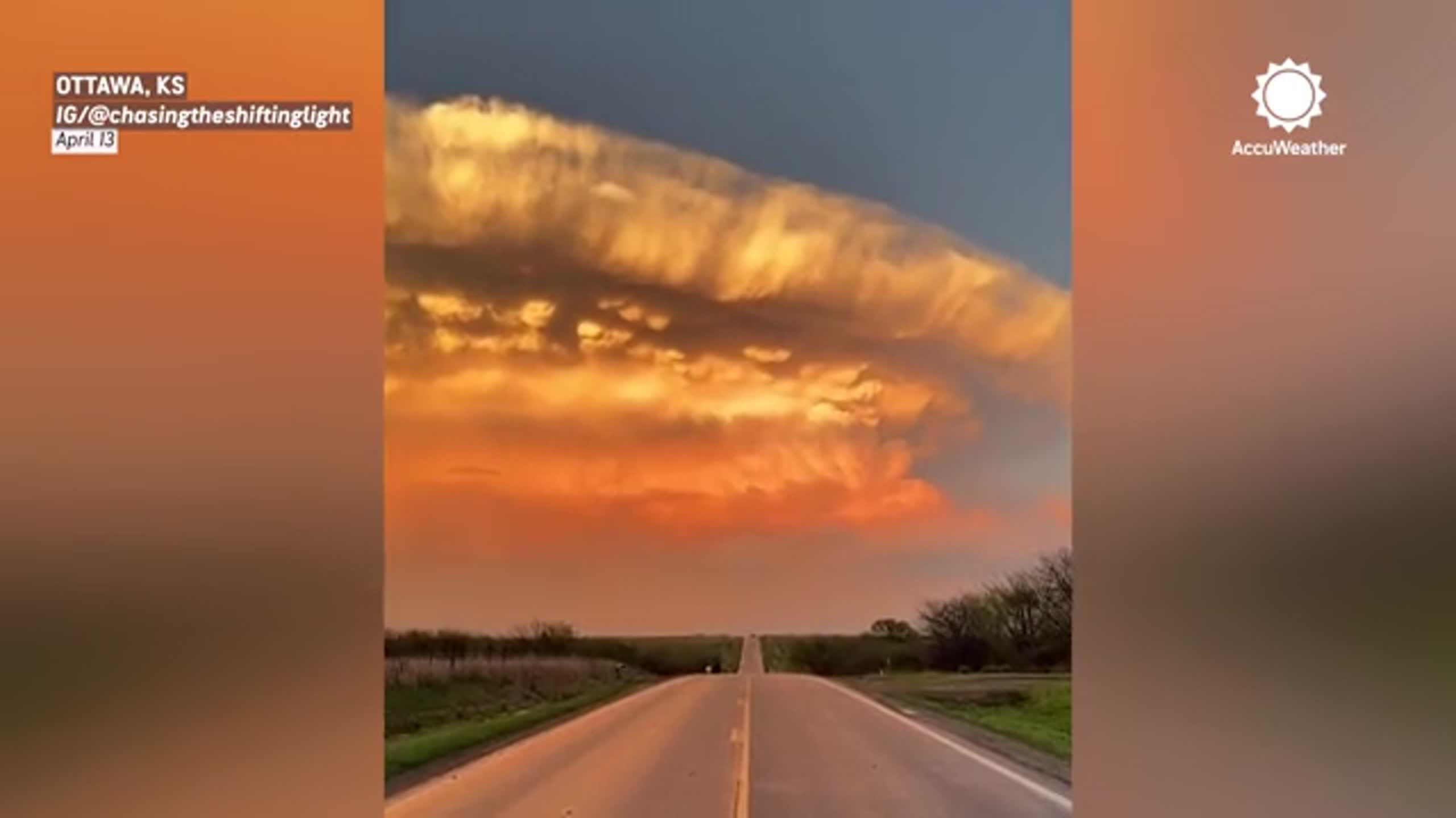 Vivid sky follows severe storms in Kansas | AccuWeather