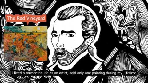 Van Gogh drawing ,He talk about his story |Short animatio...