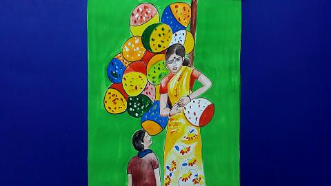 Balloon Seller | Sumana's Artwork