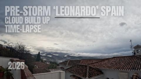 Pre Storm Cloud Build up in Salobrena Southern Spain Febr...