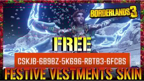 Borderlands 3: FREE! FESTIVE VESTMENT SKIN! | Gift Of May...