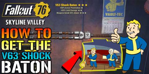 Fallout 76: "V63 Shock Baton" New Legendary Weapon! How T...