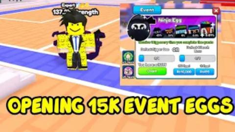 I Opened 15000 Event Eggs In Arm Wrestling Simulator _ Ge...
