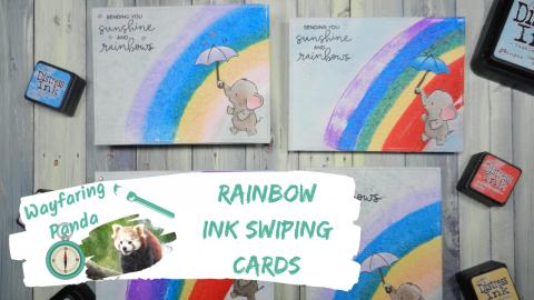 Rainbow Ink Swipe Cards