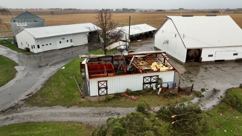 Drone video shows destruction left behind by Iowa tornado | AccuWeather