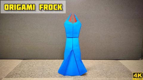 Origami Frock | Origami Gown | Origami tutorial | Paper c...