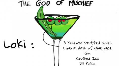 Holiday Drinks: How to make a Loki Drink with Gin ... mmm...