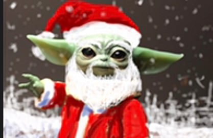 Yoda Claus Timelapse drawing 