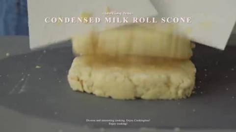 Condensed milk Roll Scone Recipe _ Cooking tree