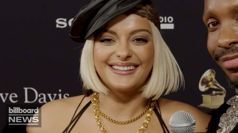 billboard.com - Katie Cao - Bebe Rexha Reveals She Has New Music Coming Soon & Wants a Selfie With Lara From KATSEYE | Clive Davis Pre-Grammy Gala 2026