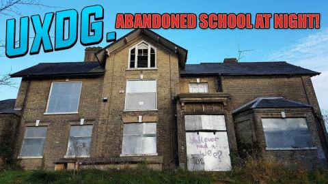 ABANDONED SCHOOL AT NIGHT