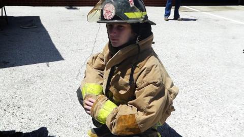 Trying the Fire Fighter Challenge!