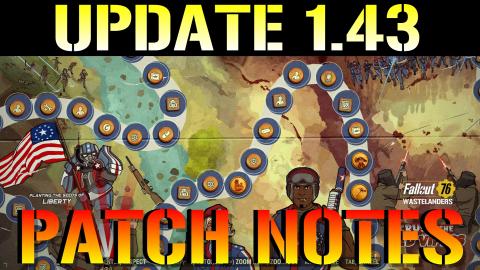 Fallout 76: Wastelanders | Update 1.43 Patch Notes (Seaso...