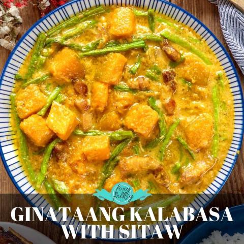 Ginataang Kalabasa with Sitaw