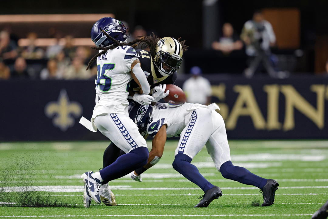 Seattle Seahawks safety Ryan Neal (26) during an NFL football game against  the Denver Broncos, Monday, Sept. 12, 2022, in Seattle, WA. The Seahawks  defeated the Bears 17-16. (AP Photo/Ben VanHouten Stock Photo - Alamy